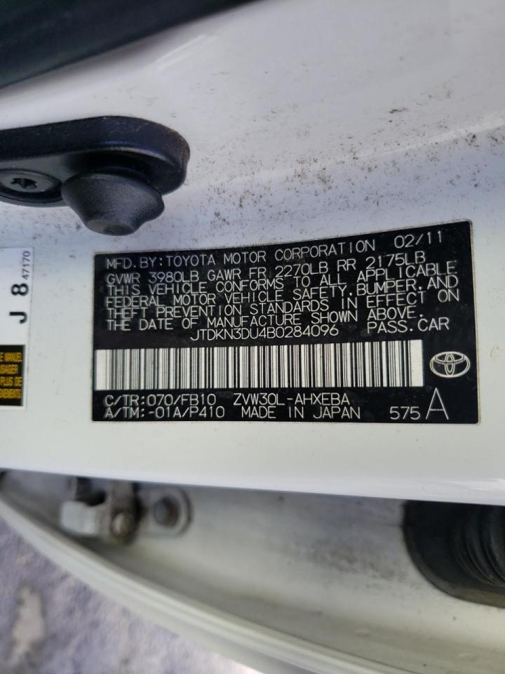 Photo 10 from auction – 2011 TOYOTA PRIUS with VIN JTDKN3DU4B0284096