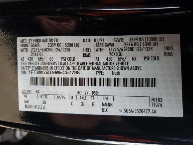 Photo 10 from auction – 2021 FORD F250 SUPER with VIN 1FT8W2BT9MEC57798