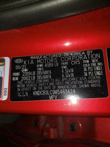 Photo 10 from auction – 2021 KIA NIRO LX with VIN KNDCB3LC9M5463424