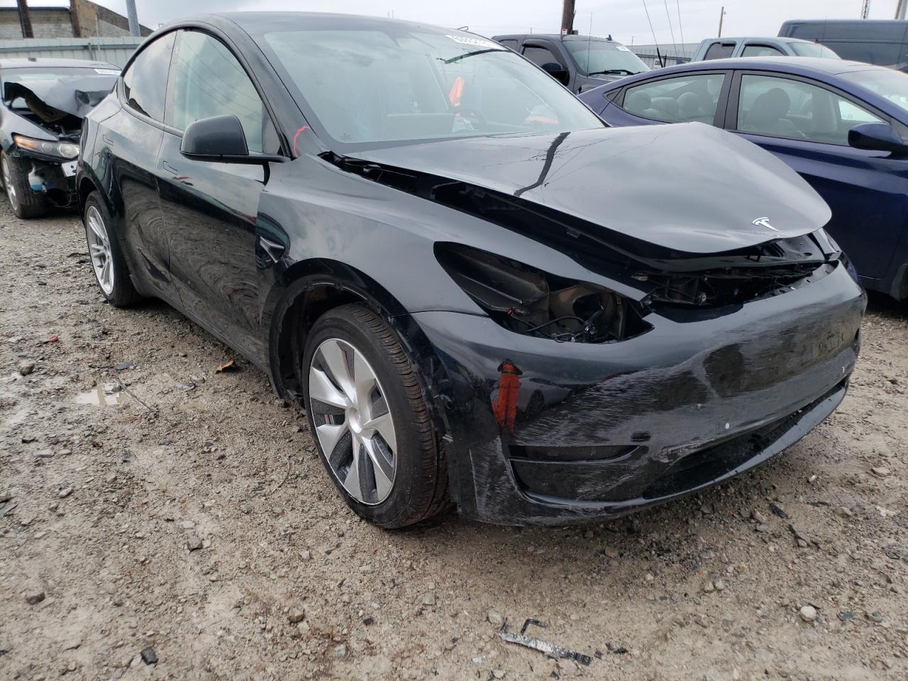 TESLA MODEL Y 2021 with VIN 5YJYGDED8MF107371 - Photo from auction