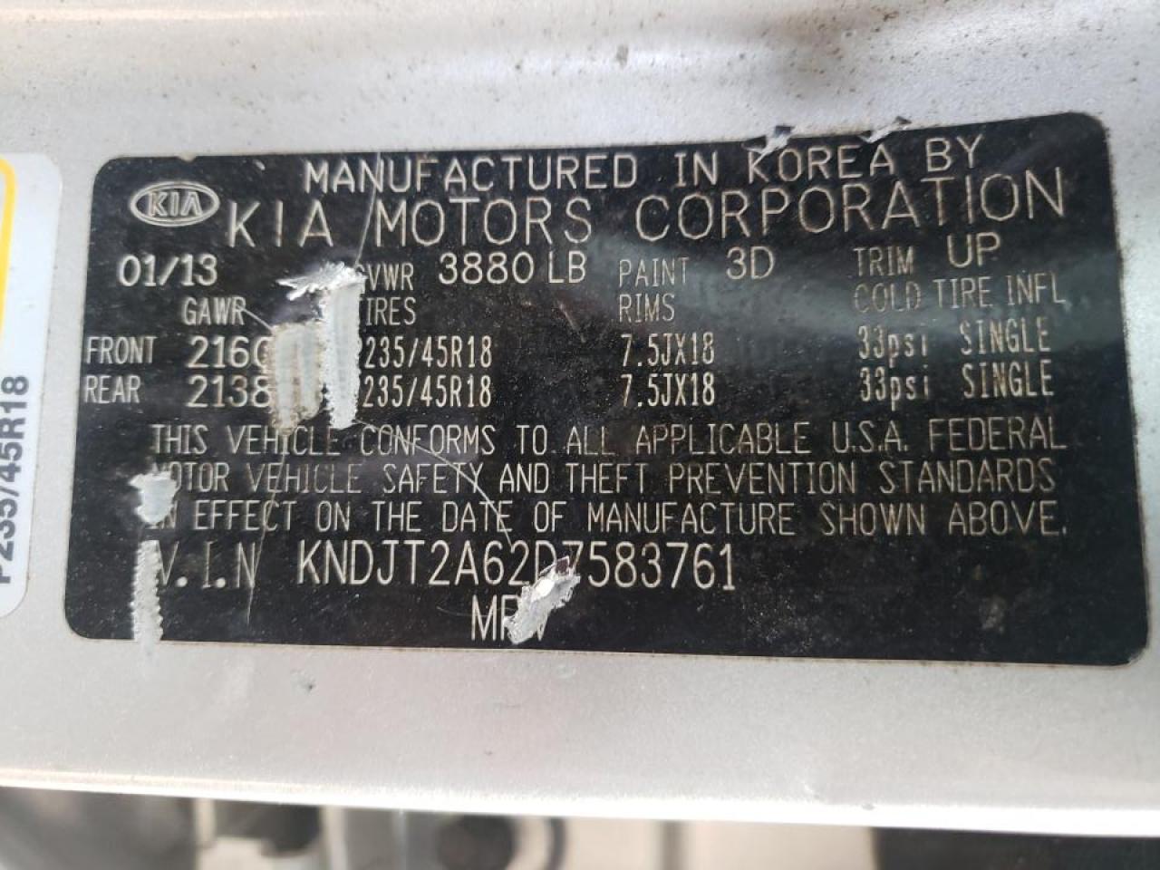 Photo 10 from auction – 2013 KIA SOUL + with VIN KNDJT2A62D7583761
