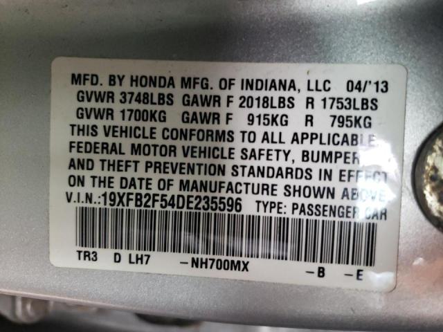 Photo 10 from auction – 2013 HONDA CIVIC LX with VIN 19XFB2F54DE235596