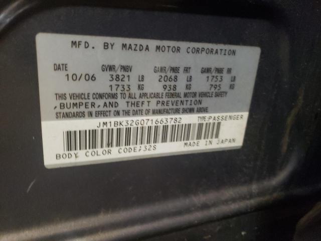 Photo 10 from auction – 2007 MAZDA 3 I with VIN JM1BK32G071663782