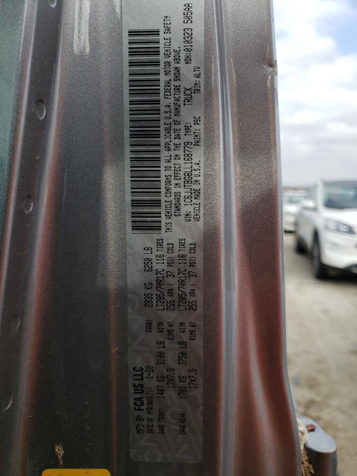 Photo 10 from auction – 2020 JEEP GLADIATOR with VIN 1C6JJTBG6LL168779