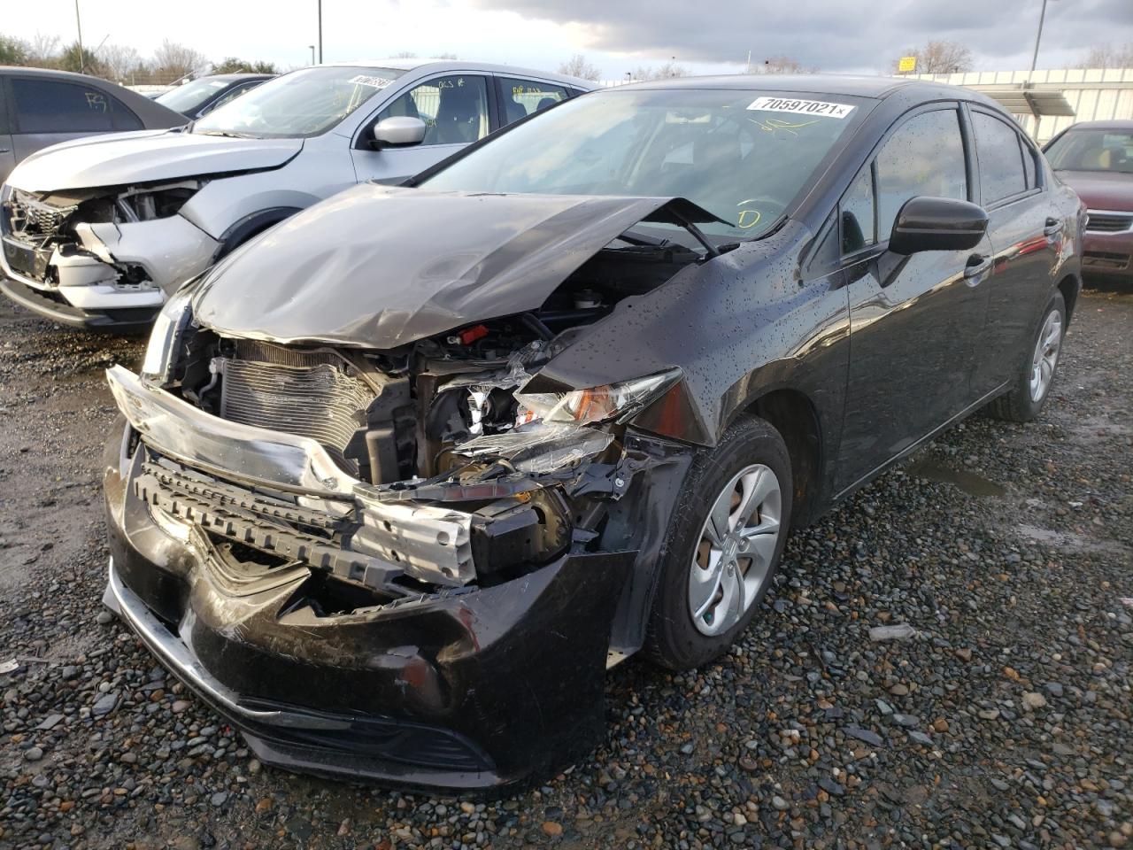 Photo 2 from auction – 2014 HONDA CIVIC LX with VIN 2HGFB2F55EH544209