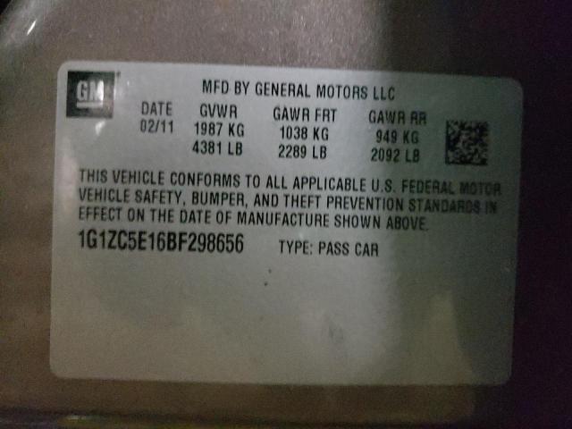Photo 10 from auction – 2011 CHEVROLET MALIBU 1LT with VIN 1G1ZC5E16BF298656