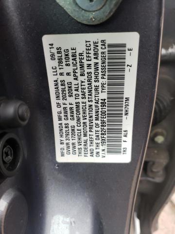 Photo 10 from auction – 2015 HONDA CIVIC EX with VIN 19XFB2F89FE001984