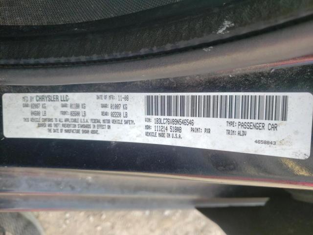 Photo 10 from auction – 2009 DODGE AVENGER R/ with VIN 1B3LC76V89N546546