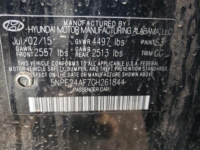 Photo 10 from auction – 2016 HYUNDAI SONATA SE with VIN 5NPE24AF7GH261844