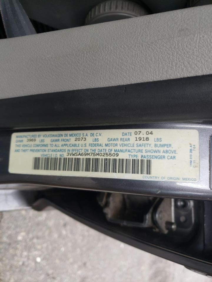 Photo 10 from auction – 2005 VOLKSWAGEN JETTA GLS with VIN 3VWSA69M75M025509