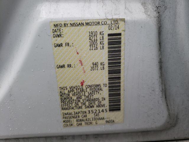 Photo 10 from auction – 2014 NISSAN ALTIMA 2.5 with VIN 1N4AL3AP7EN352145