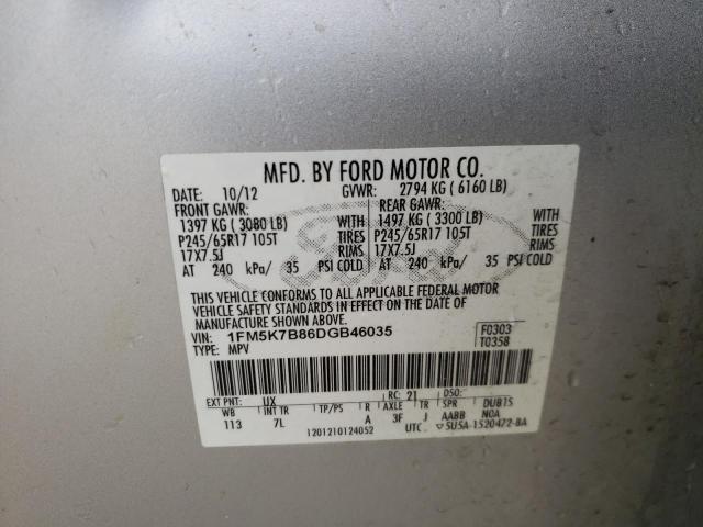 Photo 10 from auction – 2013 FORD EXPLORER with VIN 1FM5K7B86DGB46035
