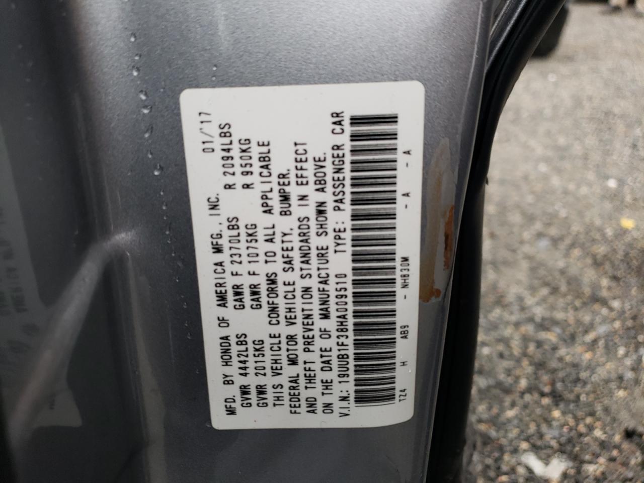 Photo 10 from auction – 2017 ACURA TLX with VIN 19UUB1F38HA009510