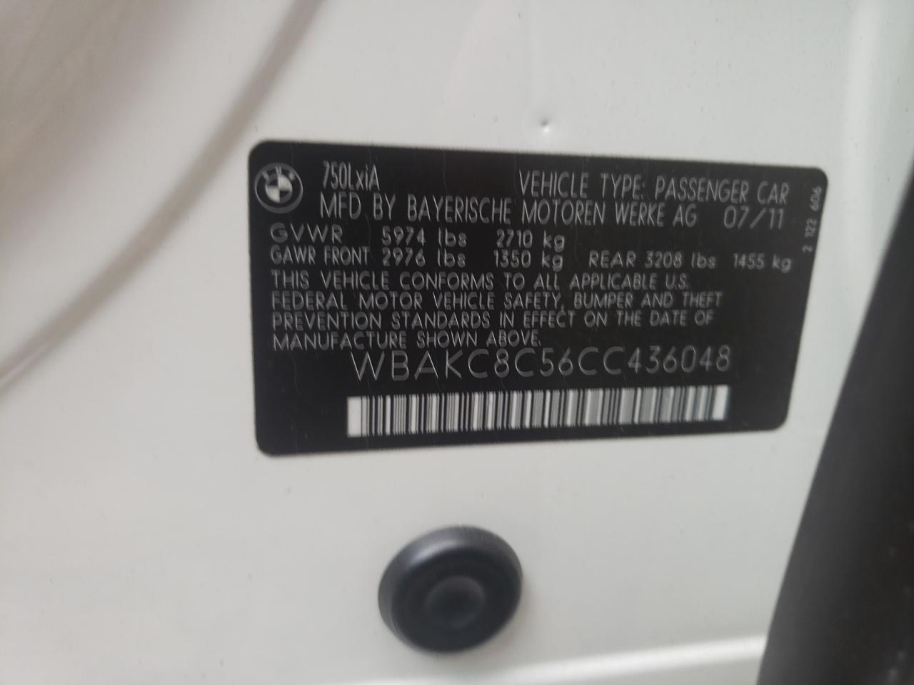 Photo 10 from auction – 2012 BMW ALPINA B7 with VIN WBAKC8C56CC436048