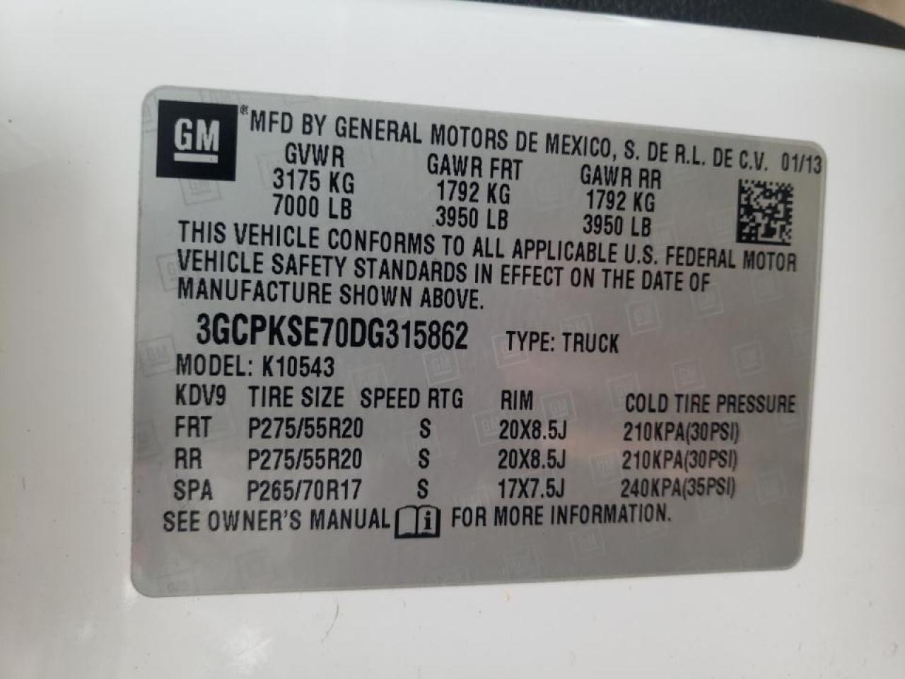 Photo 10 from auction – 2013 CHEVROLET SILVERADO with VIN 3GCPKSE70DG315862