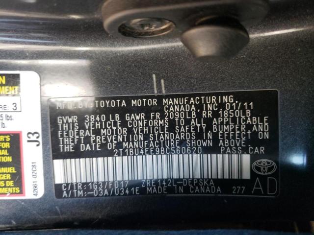 Photo 10 from auction – 2011 TOYOTA COROLLA BA with VIN 2T1BU4EE9BC560620