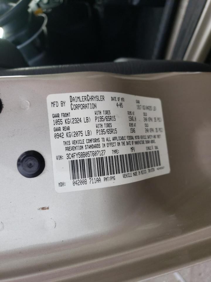Photo 10 from auction – 2005 CHRYSLER PT CRUISER with VIN 3C4FY58B05T607127