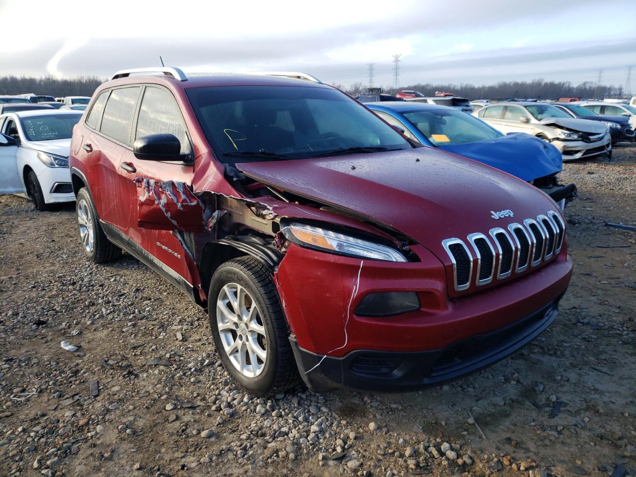 JEEP CHEROKEE S 2015 with VIN 1C4PJLAB9FW611924 - Photo from auction