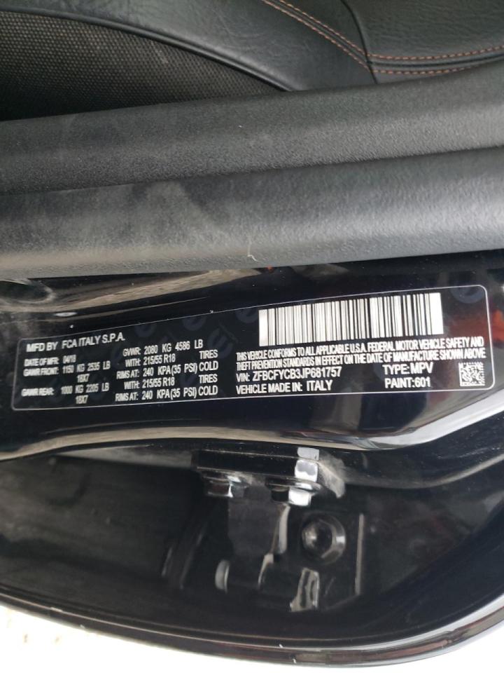 Photo 10 from auction – 2018 FIAT 500X TREKK with VIN ZFBCFYCB3JP681757