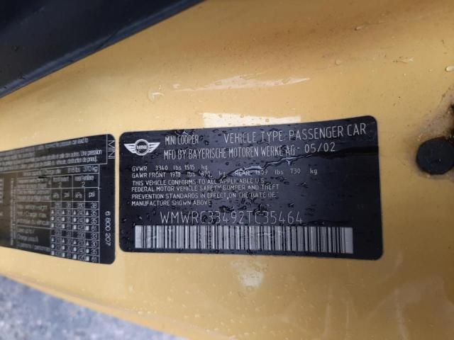 Photo 10 from auction – 2002 MINI COOPER with VIN WMWRC33492TC35464