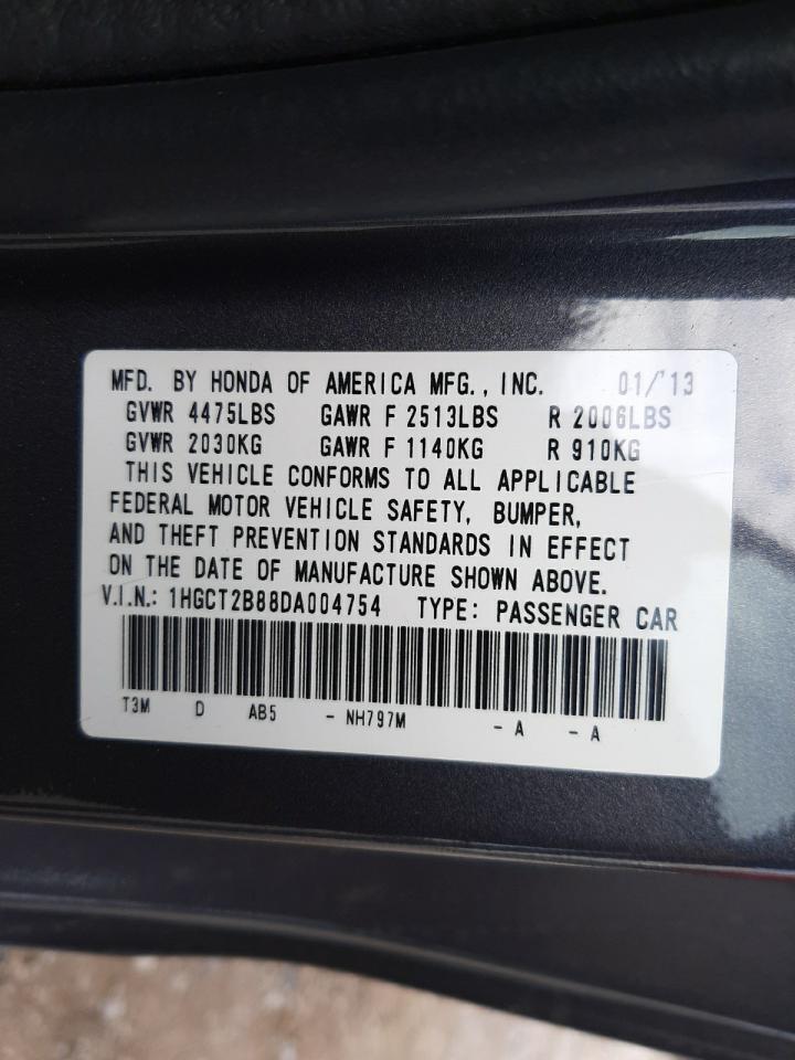 Photo 10 from auction – 2013 HONDA ACCORD EXL with VIN 1HGCT2B88DA004754