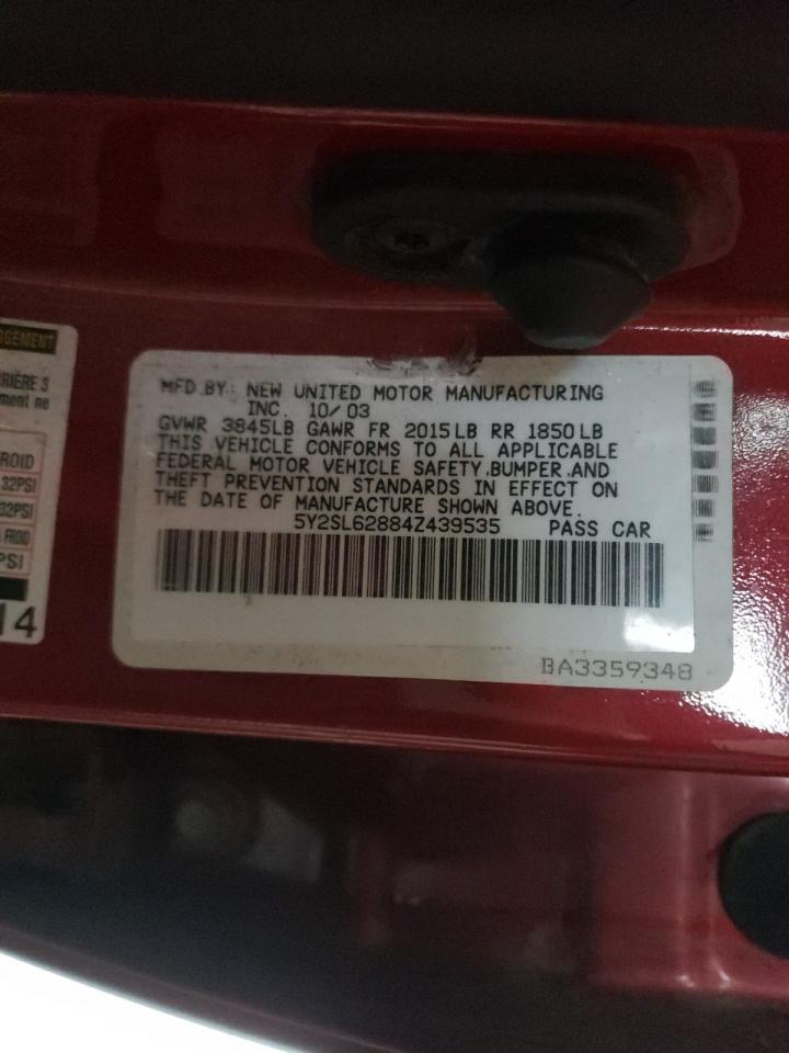 Photo 10 from auction – 2004 PONTIAC VIBE with VIN 5Y2SL62884Z439535