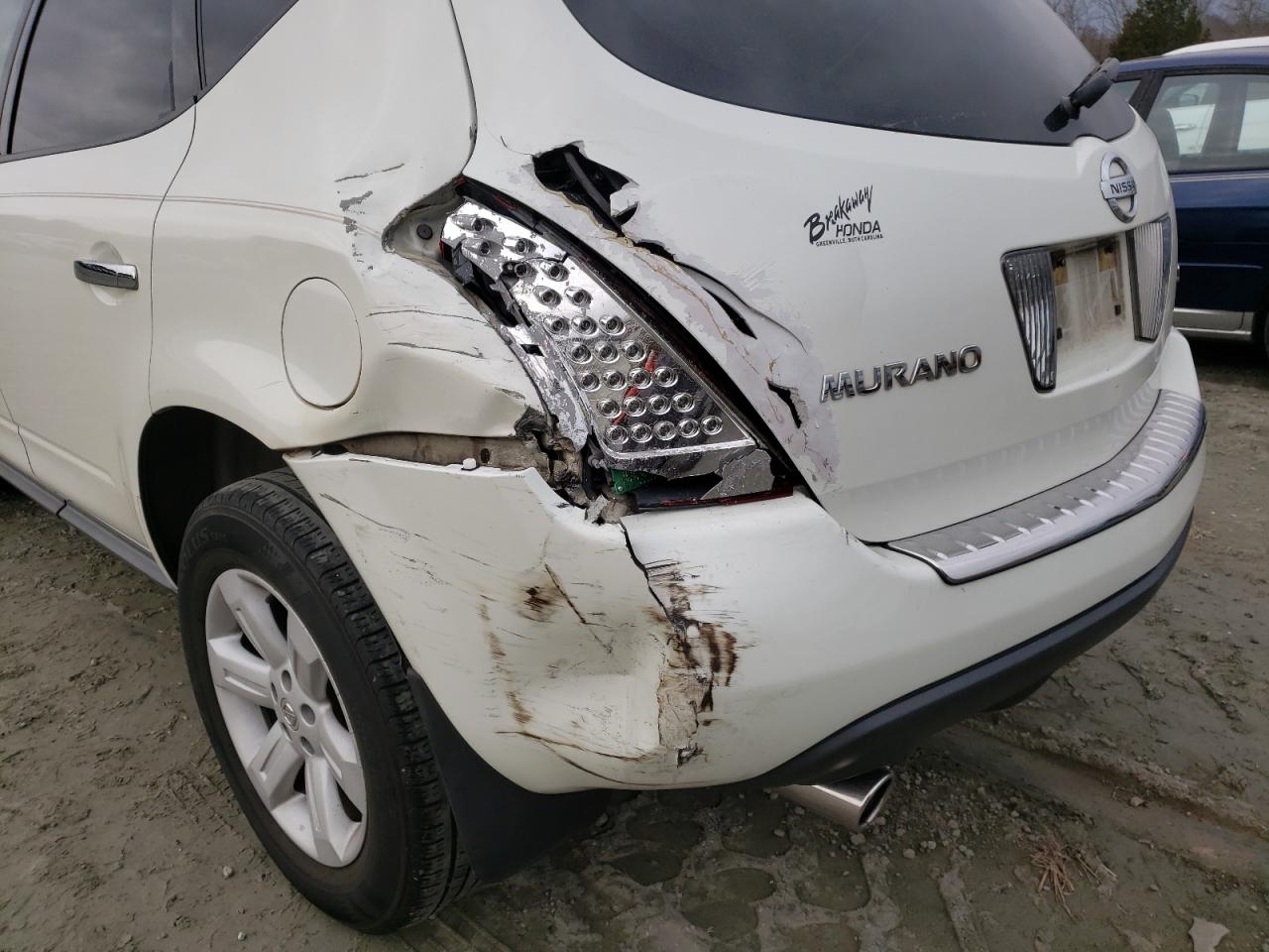 Photo 9 from auction – 2006 NISSAN MURANO SL with VIN JN8AZ08TX6W418116
