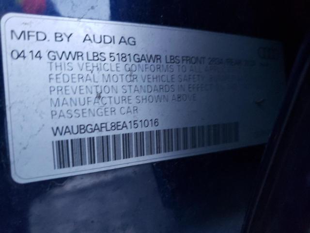 Photo 10 from auction – 2014 AUDI S4 PREMIUM with VIN WAUBGAFL8EA151016