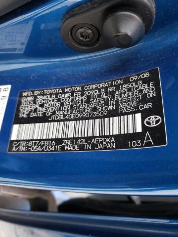 Photo 10 from auction – 2009 TOYOTA CAROLLA with VIN JTDBL40E099073509