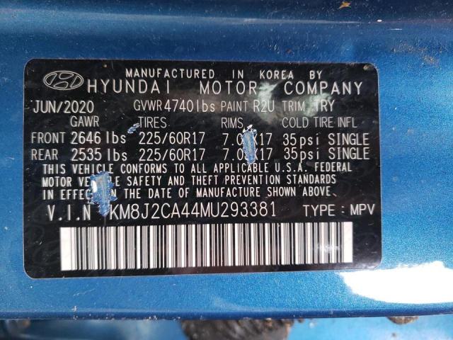Photo 10 from auction – 2021 HYUNDAI TUCSON SE with VIN KM8J2CA44MU293381