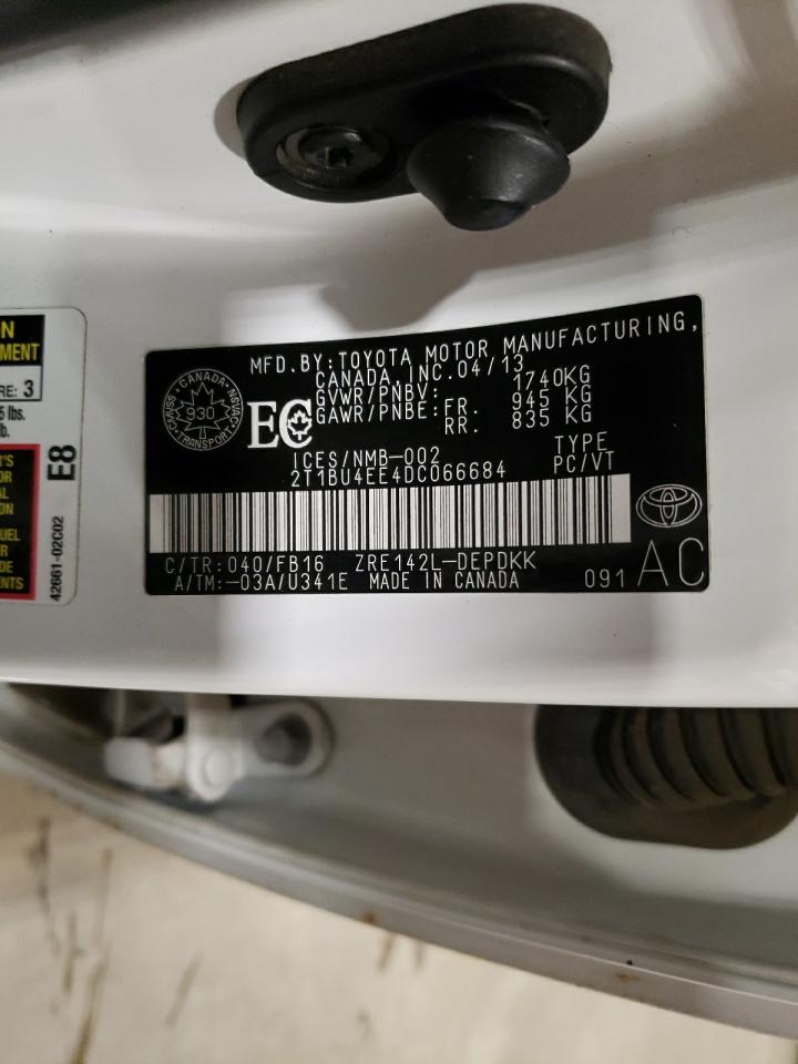 Photo 10 from auction – 2013 TOYOTA COROLLA BA with VIN 2T1BU4EE4DC066684