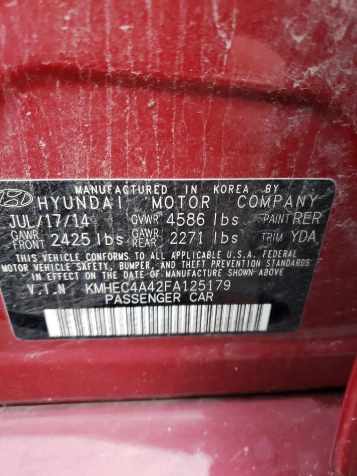 Photo 10 from auction – 2015 HYUNDAI SONATA HYB with VIN KMHEC4A42FA125179