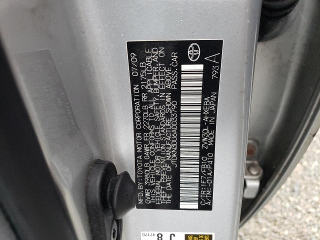 Photo 10 from auction – 2010 TOYOTA PRIUS with VIN JTDKN3DU6A0033790