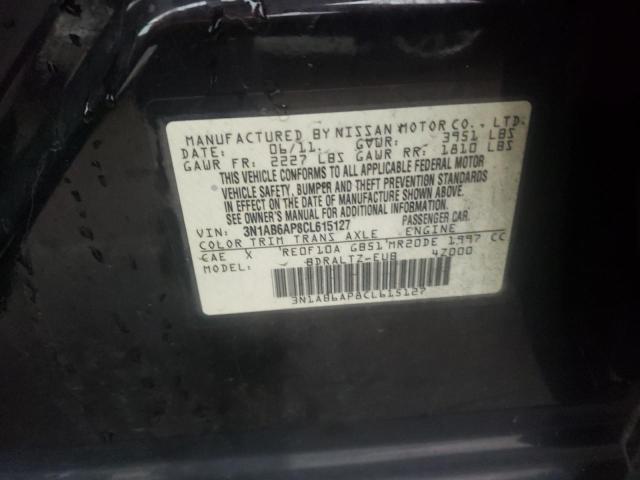 Photo 10 from auction – 2012 NISSAN SENTRA 2.0 with VIN 3N1AB6AP8CL615127