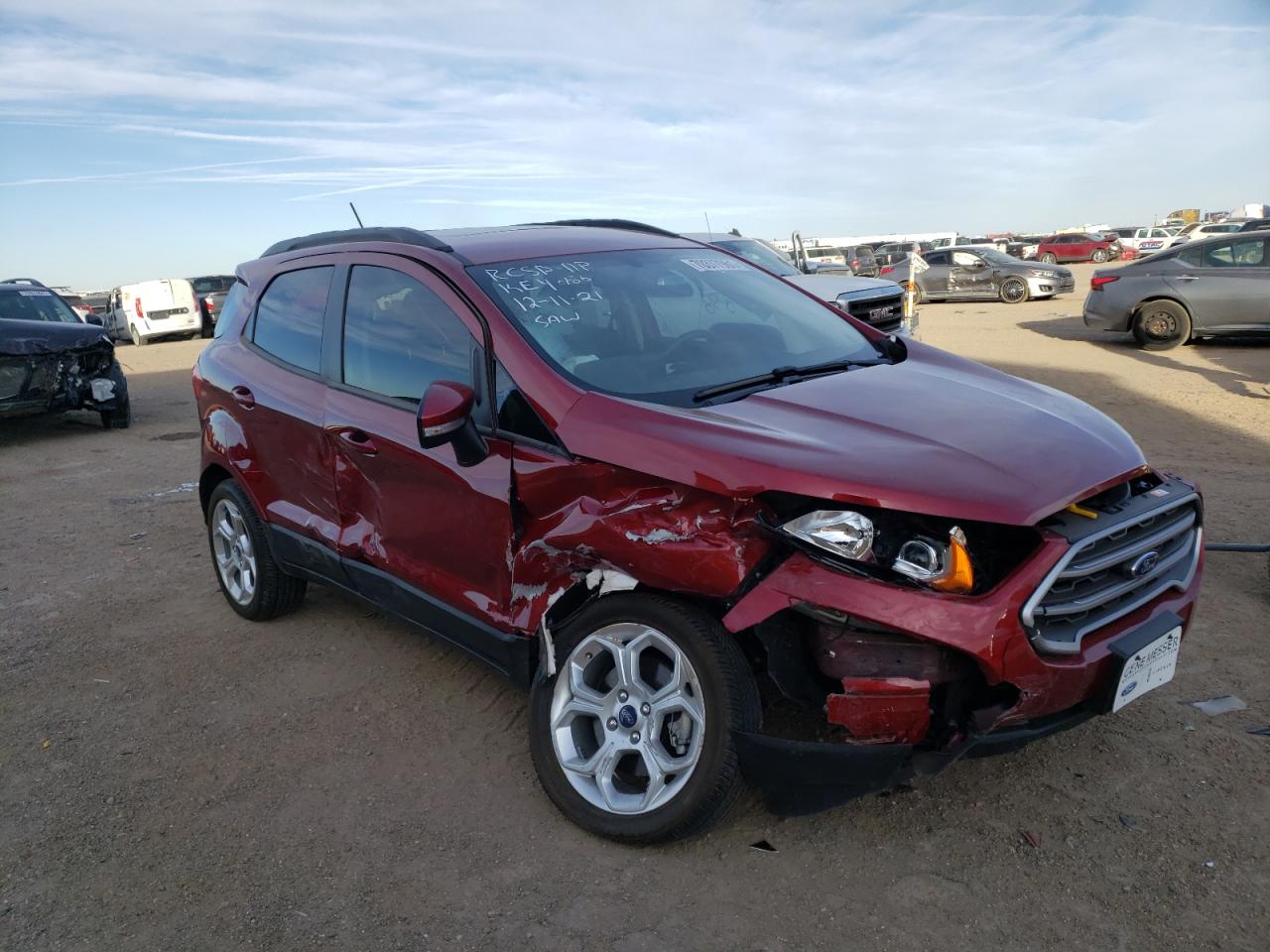 FORD ECOSPORT S 2021 with VIN MAJ3S2GE6MC412647 - Photo from auction