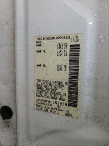 Photo 10 from auction – 2019 NISSAN MAXIMA S with VIN 1N4AA6AV5KC383939