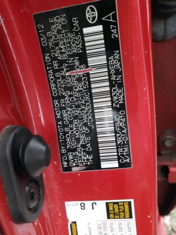 Zdjęcie 10 z aukcji – 2012 TOYOTA PRIUS z VIN JTDKN3DUXC1523758