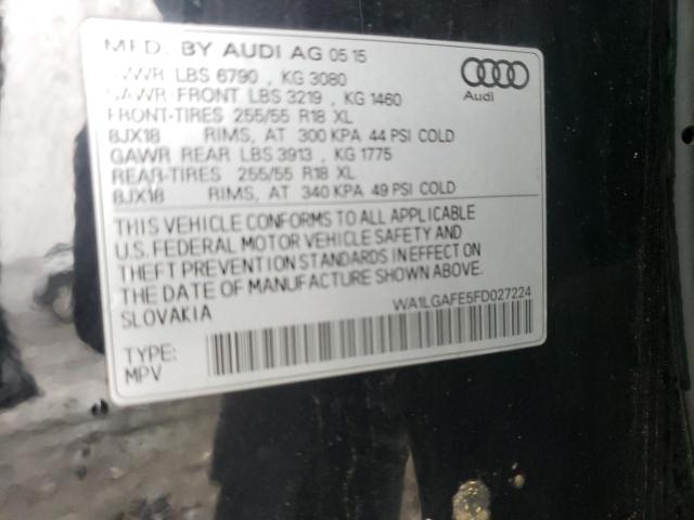 Photo 10 from auction – 2015 AUDI Q7 PREMIUM with VIN WA1LGAFE5FD027224