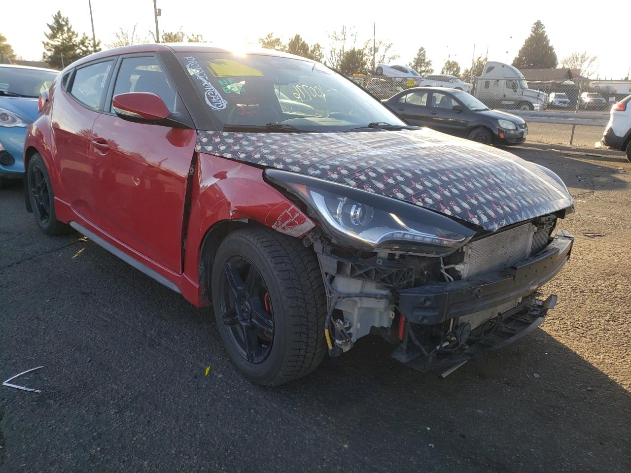 HYUNDAI VELOSTER T 2014 with VIN KMHTC6AEXEU184814 - Photo from auction