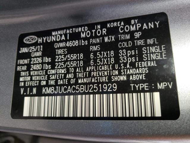 Photo 10 from auction – 2011 HYUNDAI TUCSON GLS with VIN KM8JUCAC5BU251929