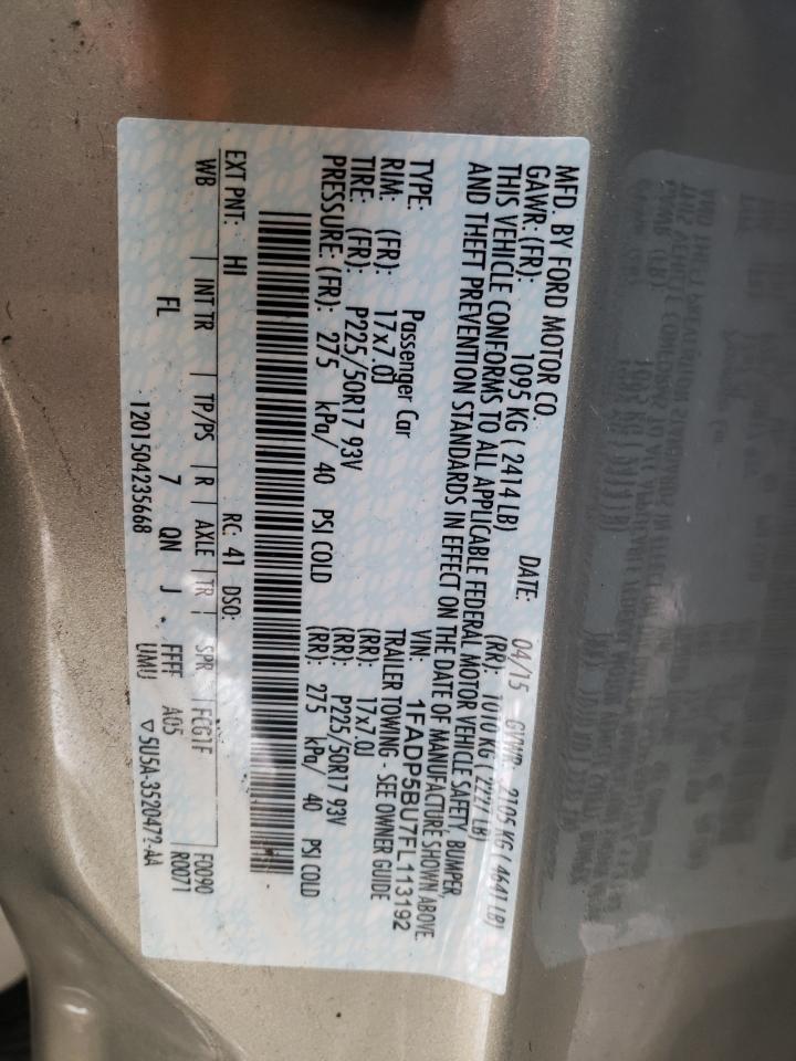 Photo 10 from auction – 2015 FORD C-MAX SEL with VIN 1FADP5BU7FL113192