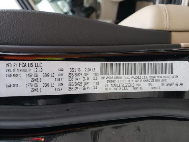 Foto 10 de la subasta – 2020 DODGE DURANGO CI con VIN 1C4SDJET7LC253812