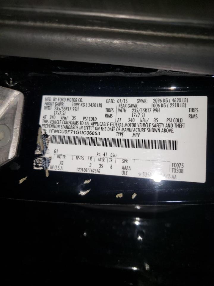 Photo 10 from auction – 2016 FORD ESCAPE S with VIN 1FMCU0F71GUC06853
