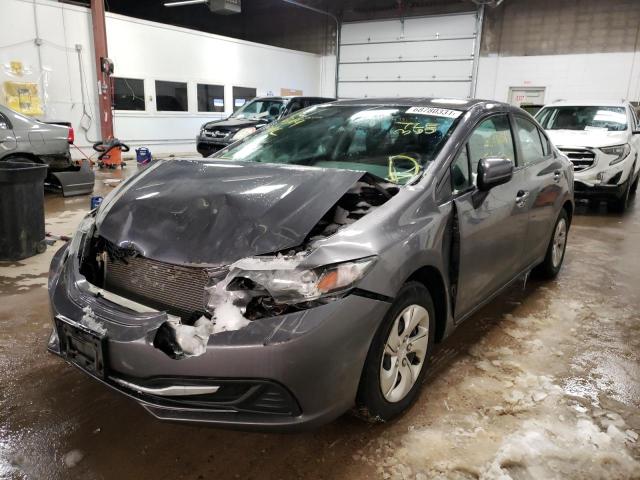 Photo 2 from auction – 2014 HONDA CIVIC LX with VIN 2HGFB2F58EH553079