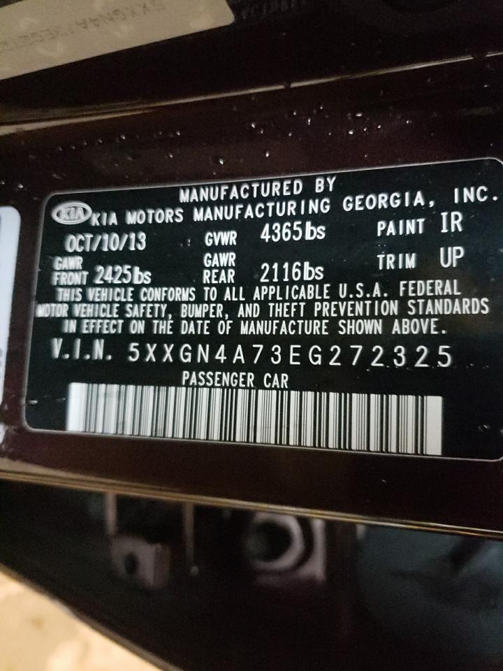 Photo 10 from auction – 2014 KIA OPTIMA EX with VIN 5XXGN4A73EG272325