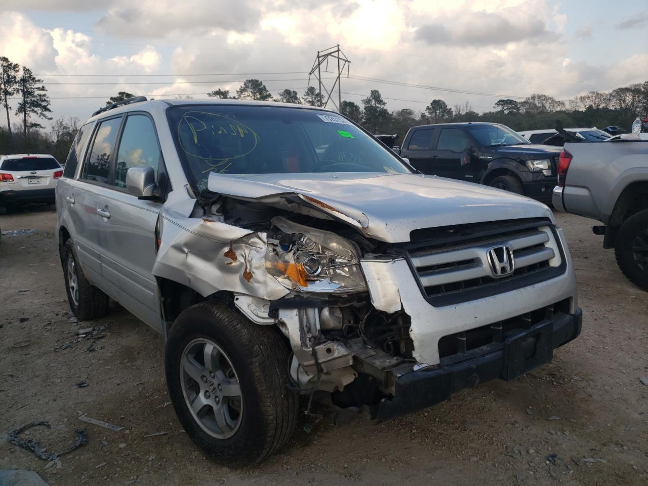 HONDA PILOT EXL 2007 with VIN 5FNYF28547B021815 - Photo from auction