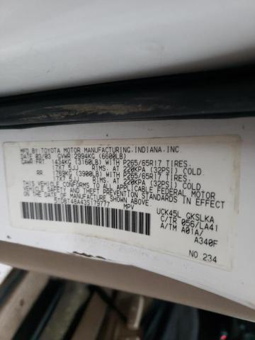 Photo 10 from auction – 2003 TOYOTA SEQUOIA LI with VIN 5TDBT48A43S179777
