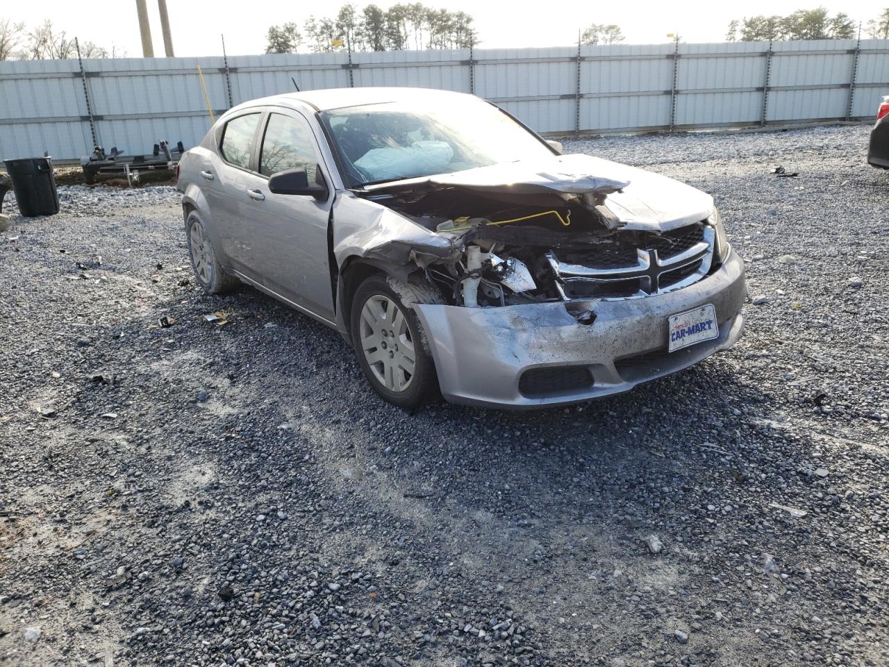 DODGE AVENGER SE 2013 with VIN 1C3CDZAB8DN700660 - Photo from auction