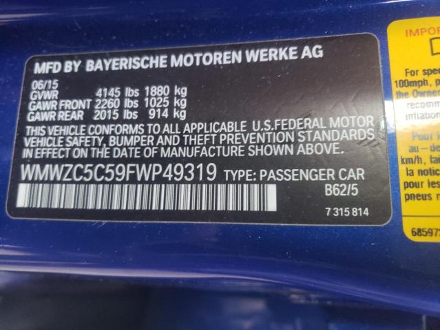 Photo 10 from auction – 2015 MINI COOPER S C with VIN WMWZC5C59FWP49319