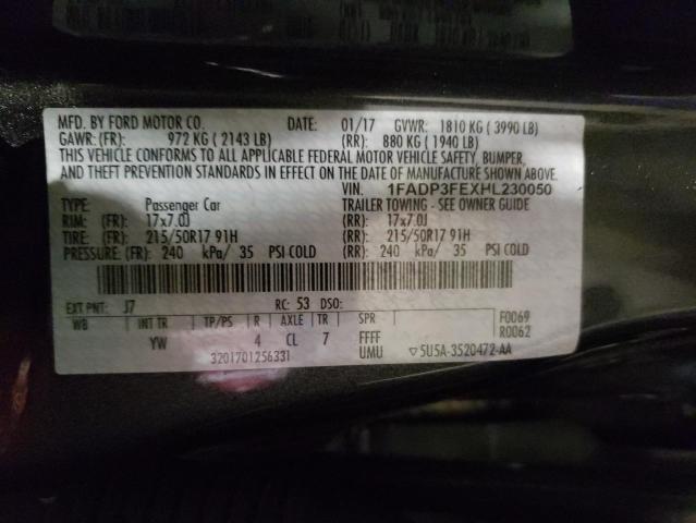 Photo 10 from auction – 2017 FORD FOCUS SE with VIN 1FADP3FEXHL230050